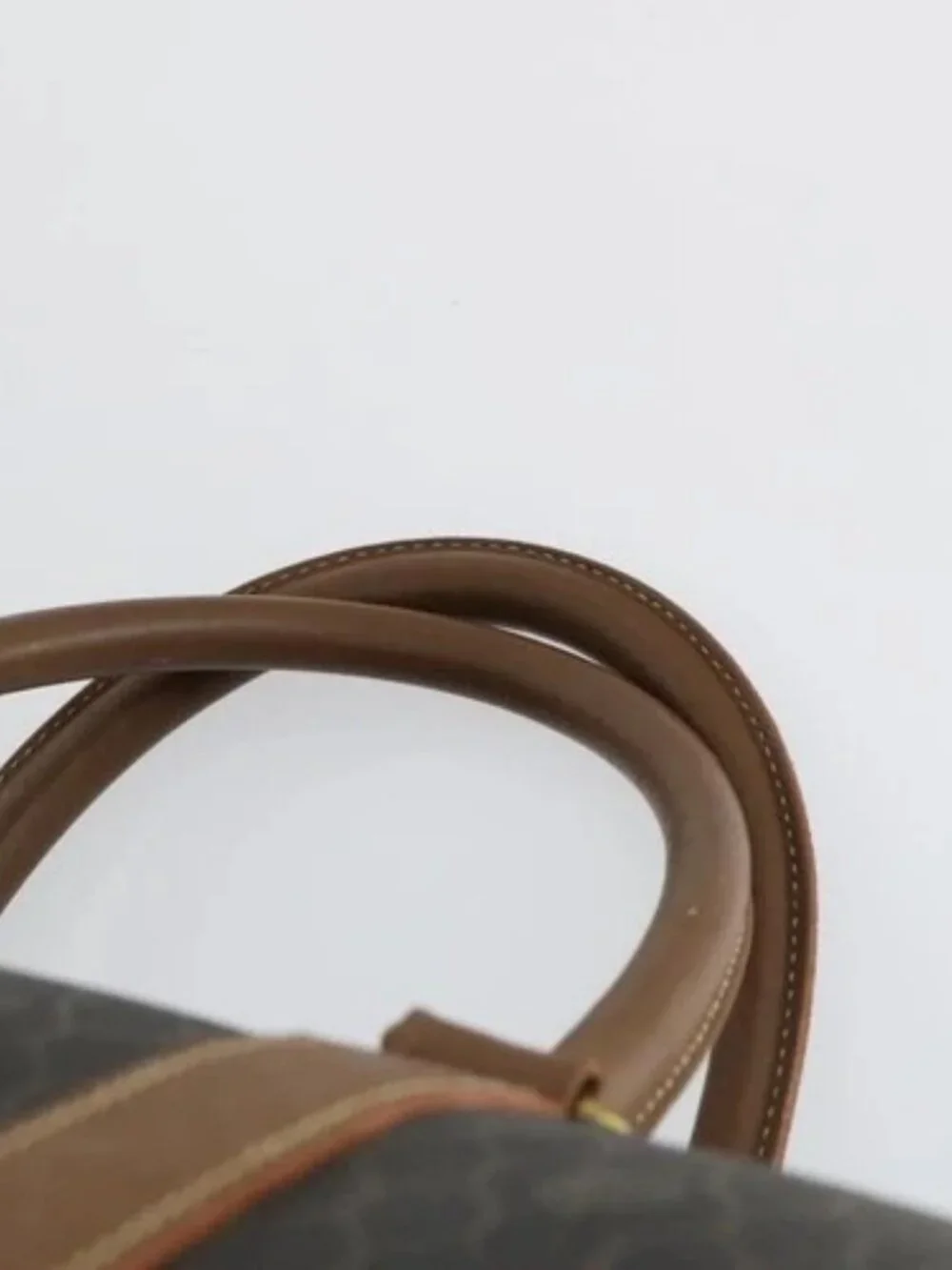 Christian Dior Honeycomb Canvas Boston Bag PVC Black Gold Auth ep12688 - Picture 7 of 16